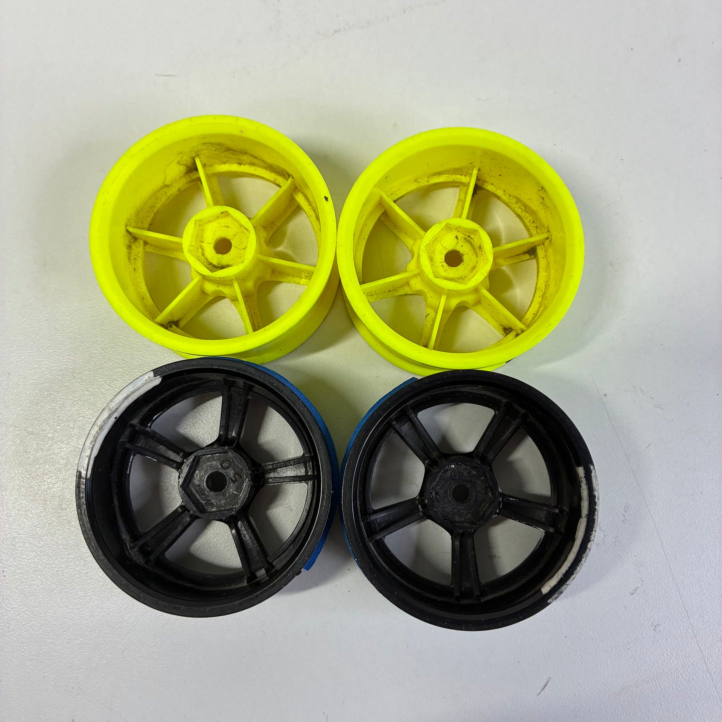 MST & Mikuni Wheels Yellow Black Missile Wheels Offset 5/7mm