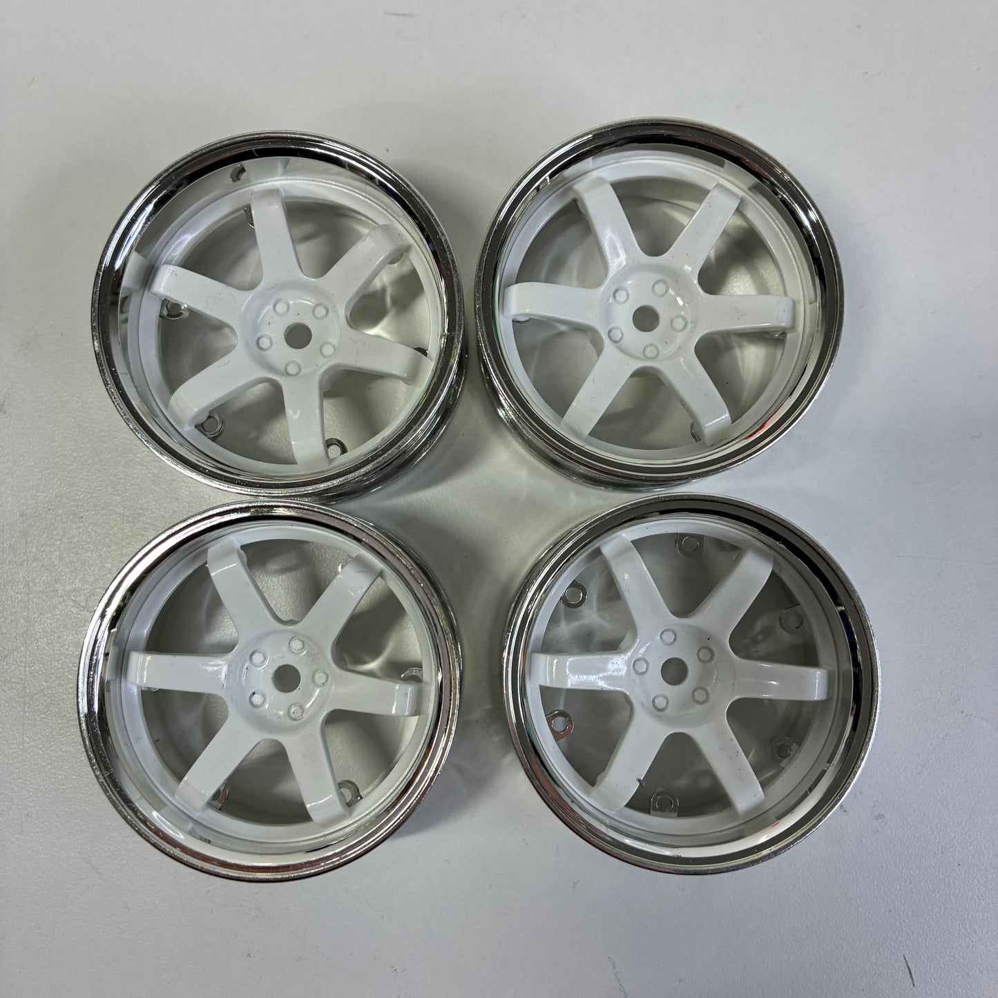 3Racing Wheels TE37 Adjustable Offset 8/11 White Chrome