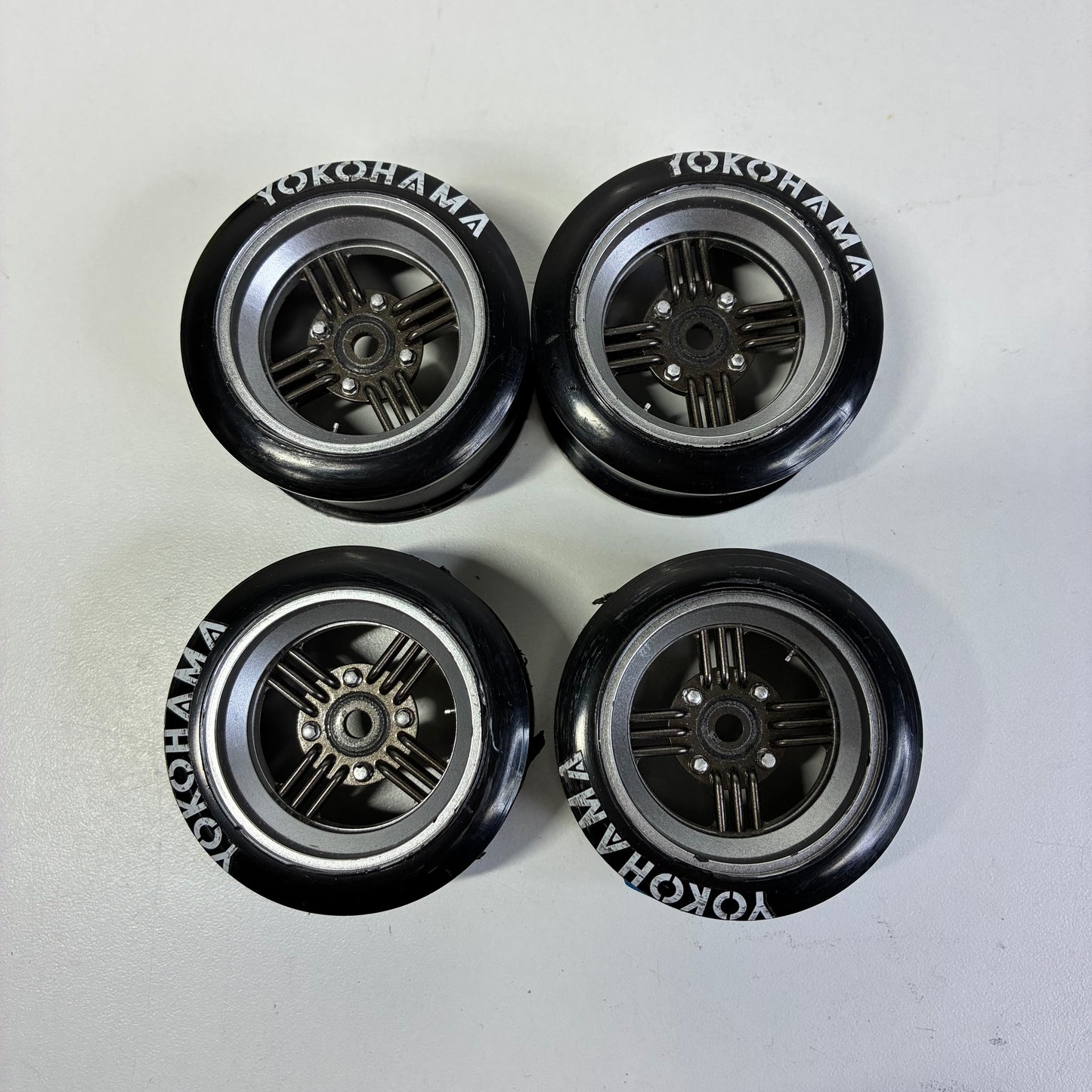 Inch Down Devil Japan Shadow Spoke Silver Grey Wheels Offset 5