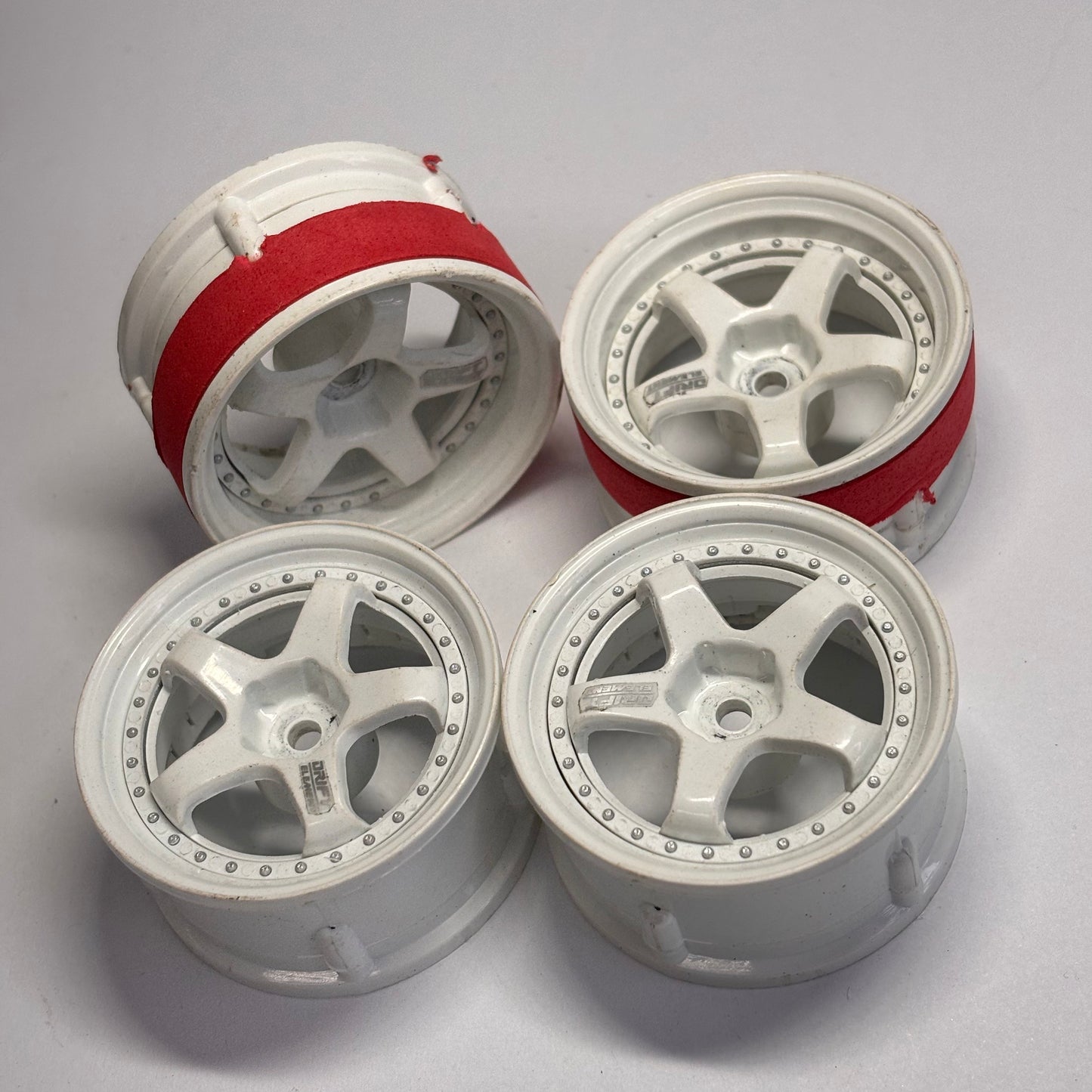 DS Racing Drift Element White Adjustable Offset Wheels