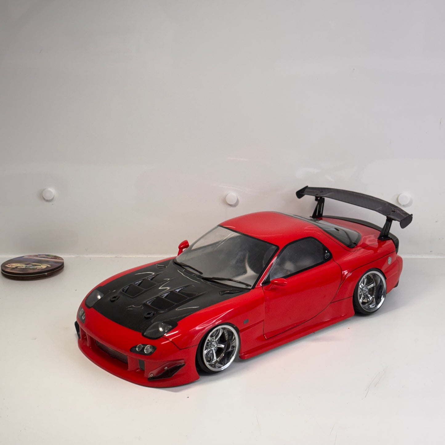 Yokomo SD-REABA Mazda RX7 Red Drift Bodyshell