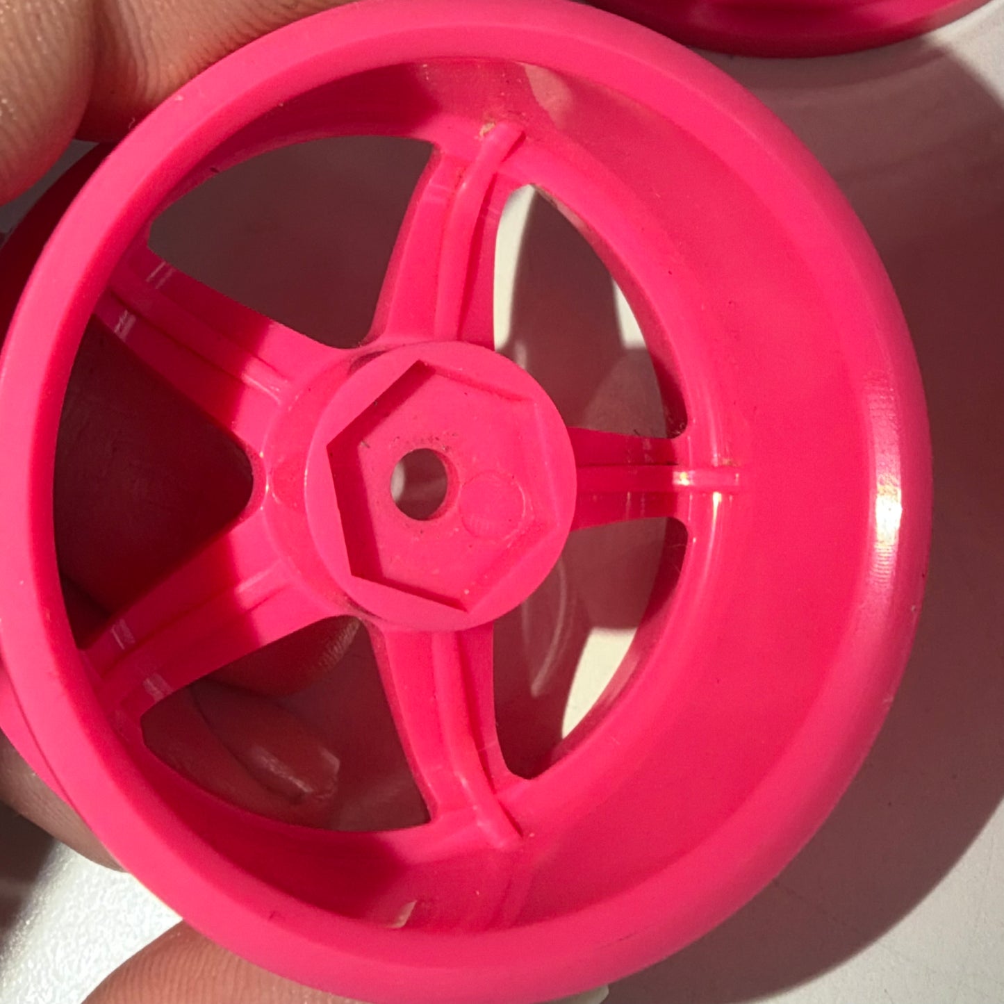 Topline Pink 5 Spoke Wheels 27mm Wide 7mm Offset
