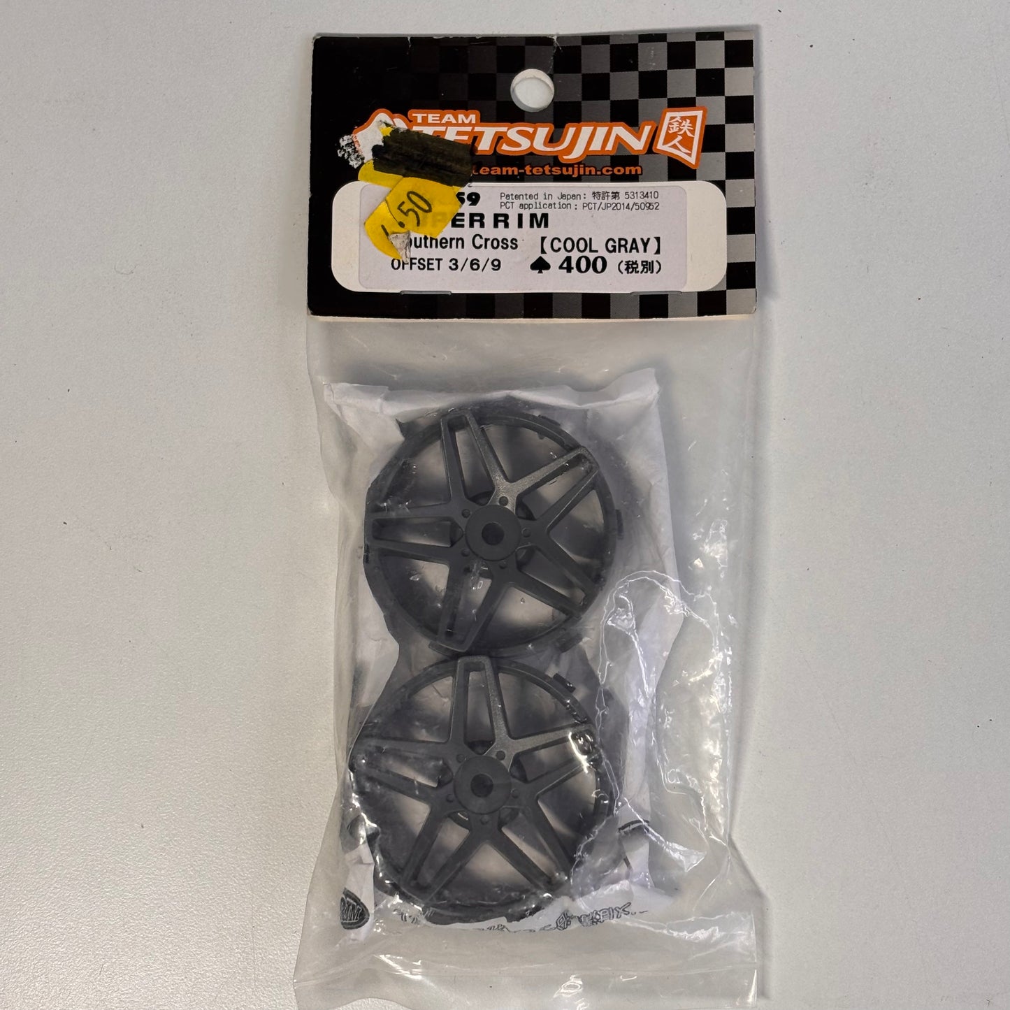 Team Tetsujin Wheel Centres Cool Grey TT-7559