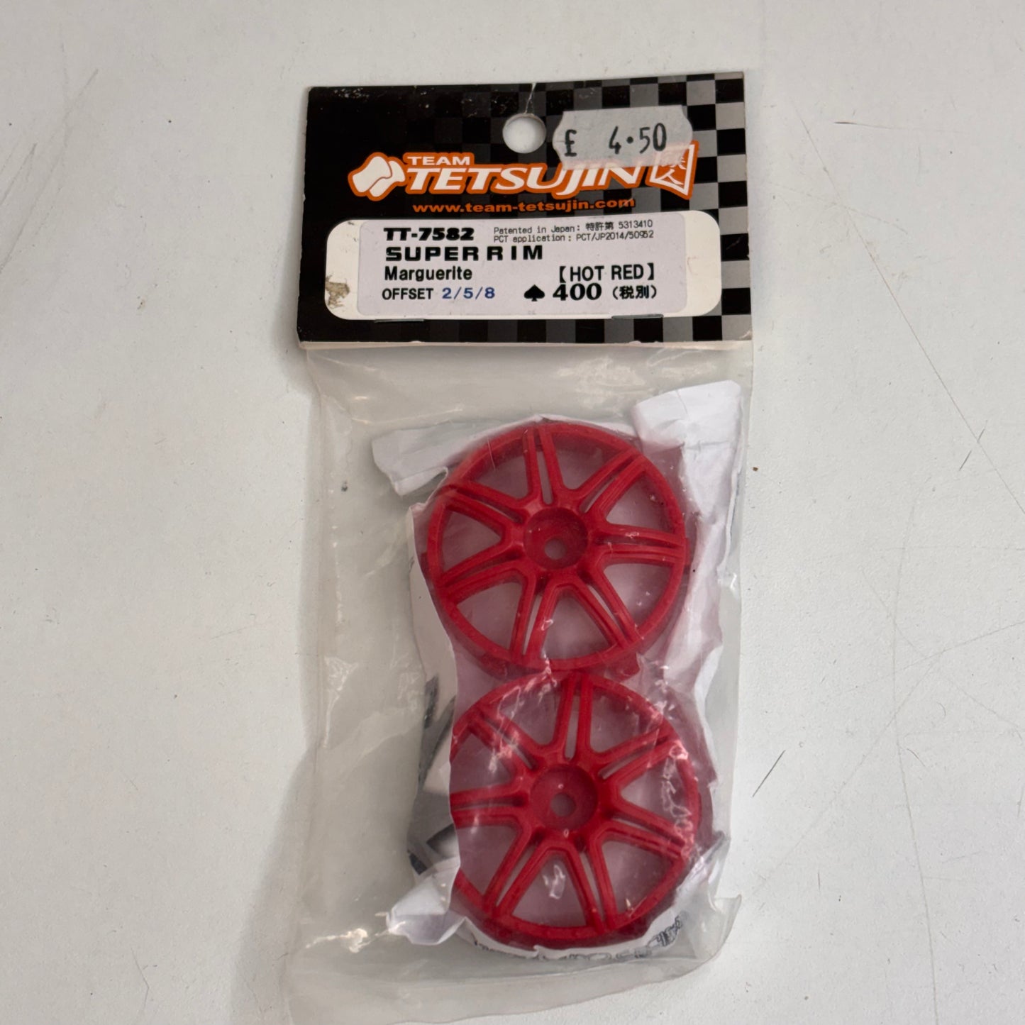 Team Tetsujin Red Wheel Centres Adjustable TT-7582
