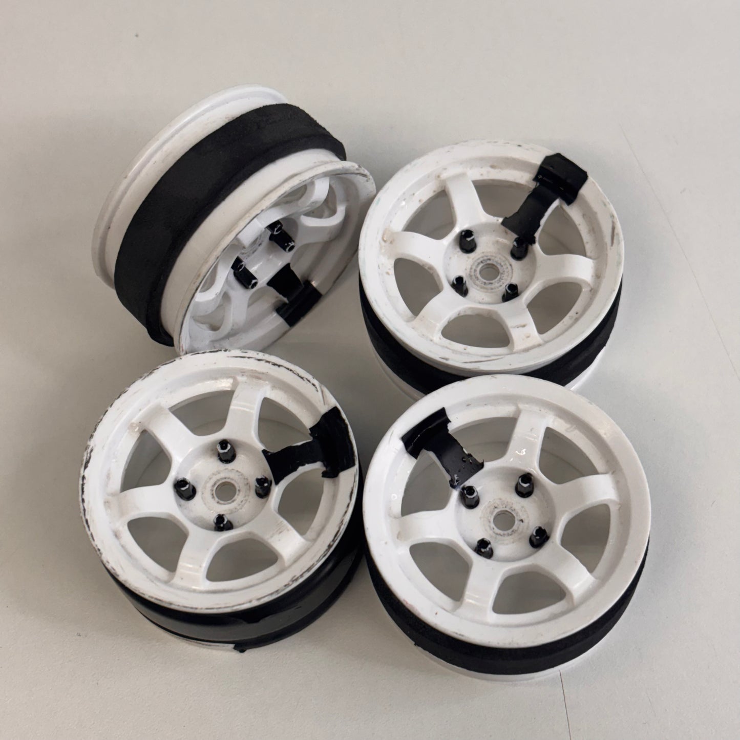 White Wheels Rays Offset 4