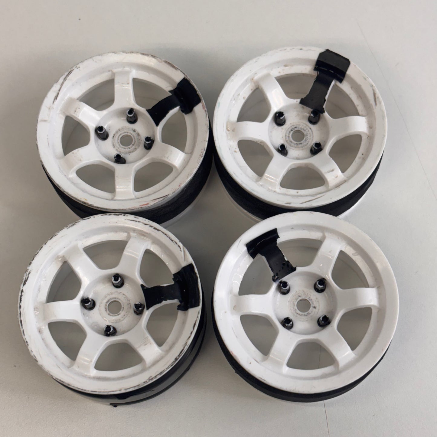 White Wheels Rays Offset 4