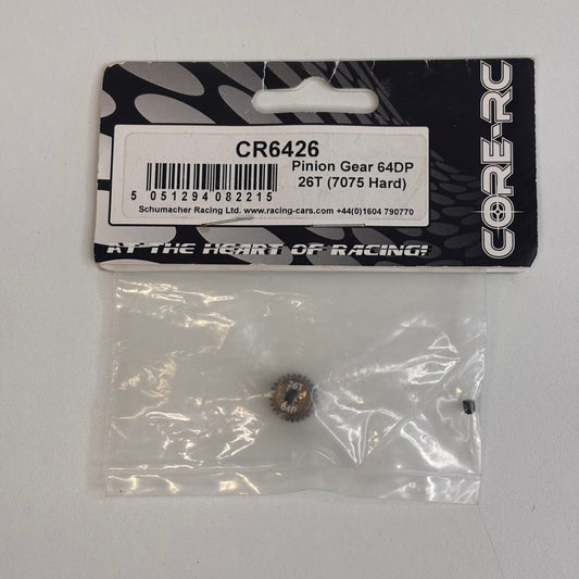 Core-RC Pinion Gear 64DP 26T (7075 Hard) CR6426