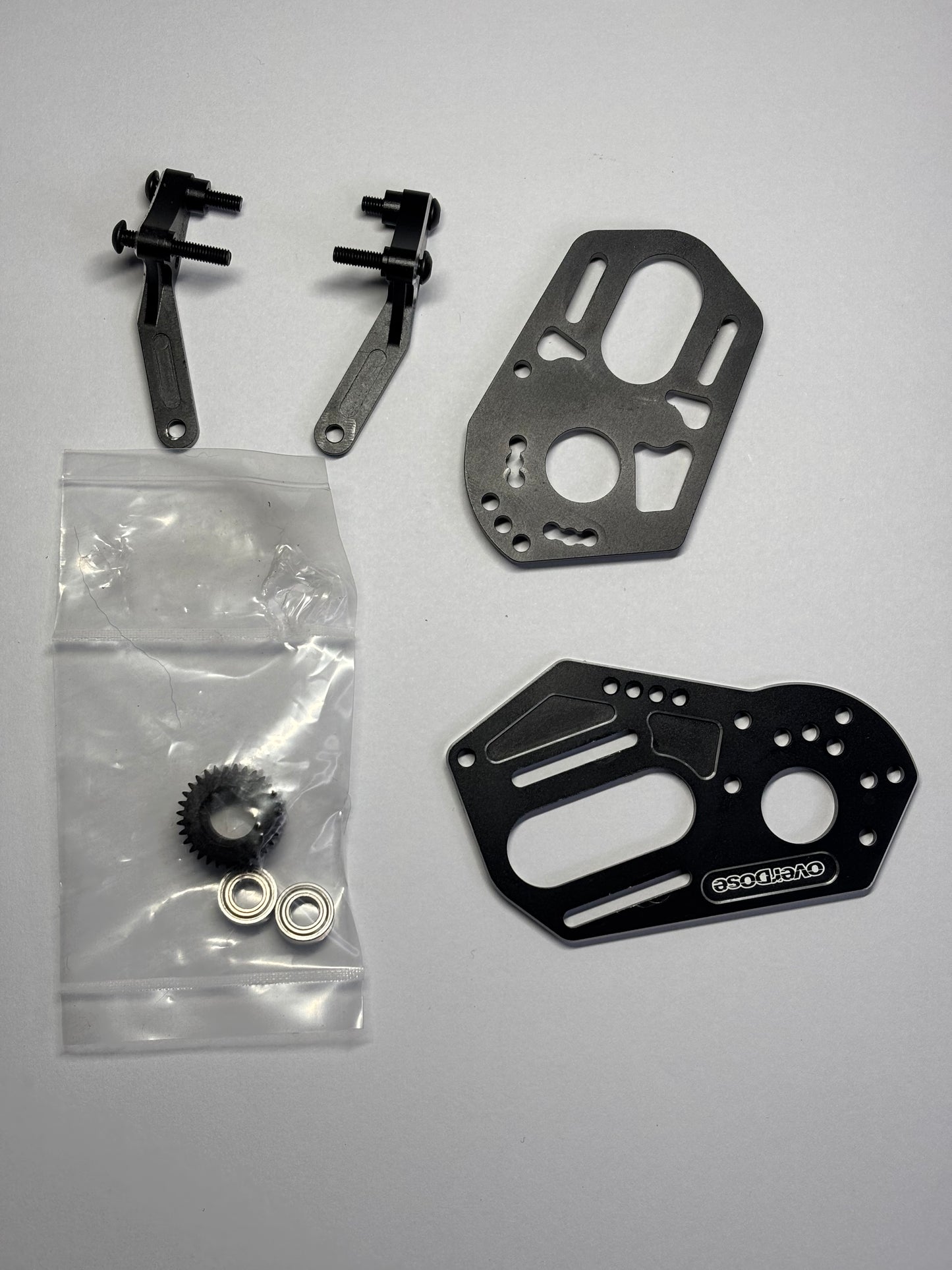 Overdose Black Alloy High Motor Mount Kit Conversion OD2877