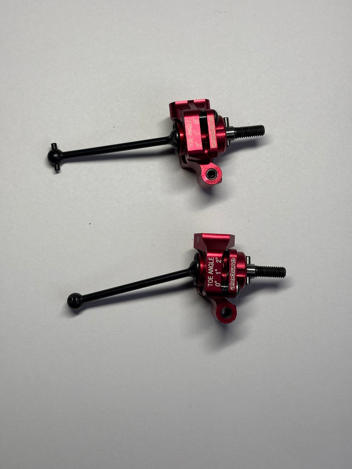 Overdose Red Alloy Rear Uprights Hubs OD2278b