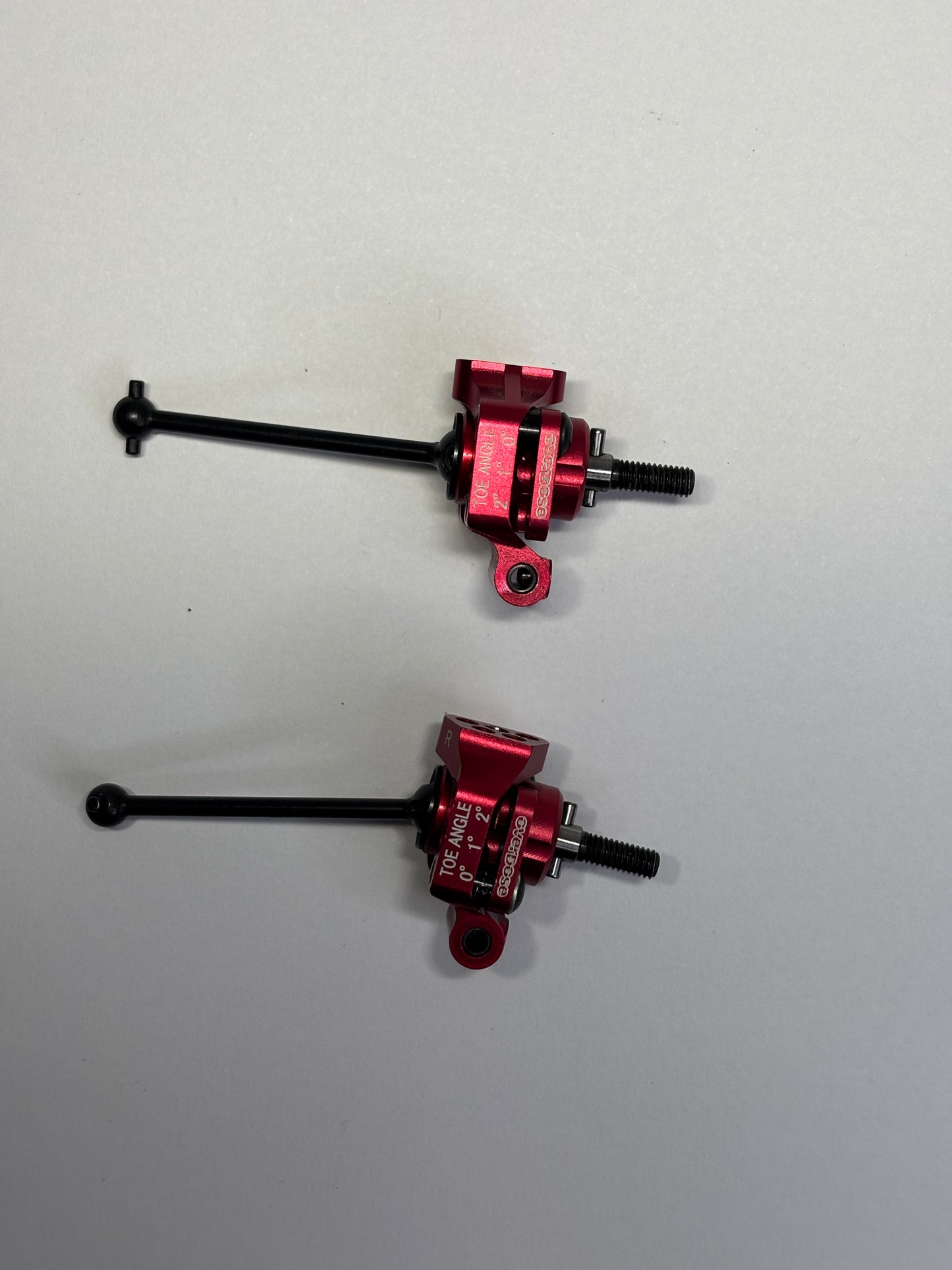 Overdose Red Alloy Rear Uprights Hubs OD2278b