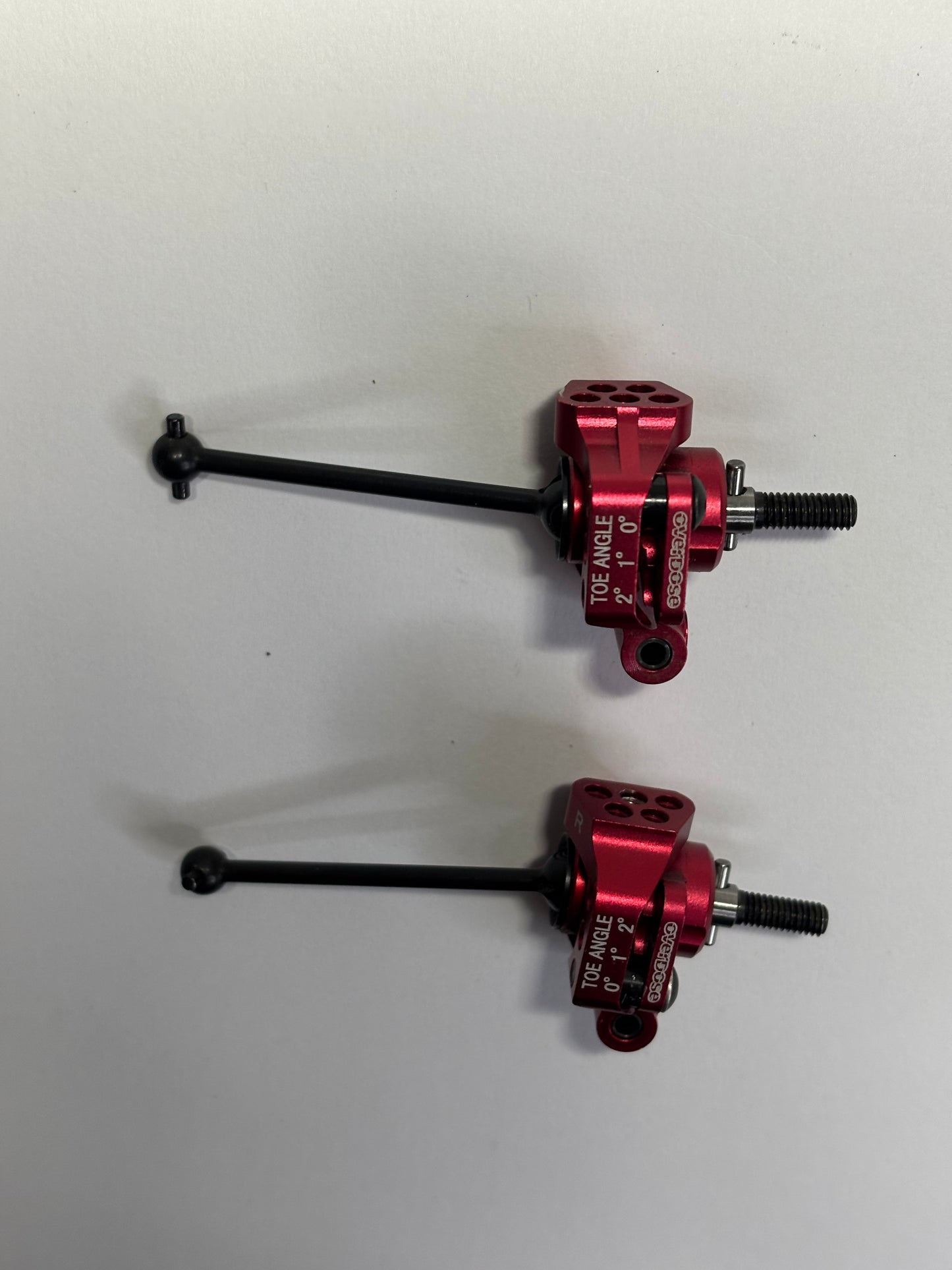 Overdose Red Alloy Rear Uprights Hubs OD2278b