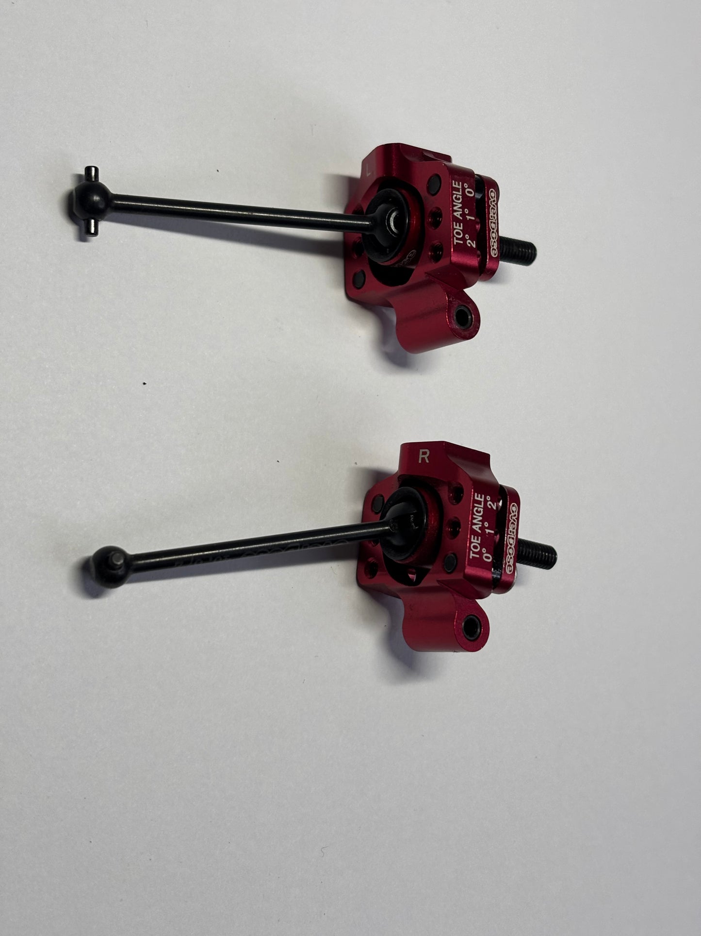 Overdose Red Alloy Rear Uprights Hubs OD2278b