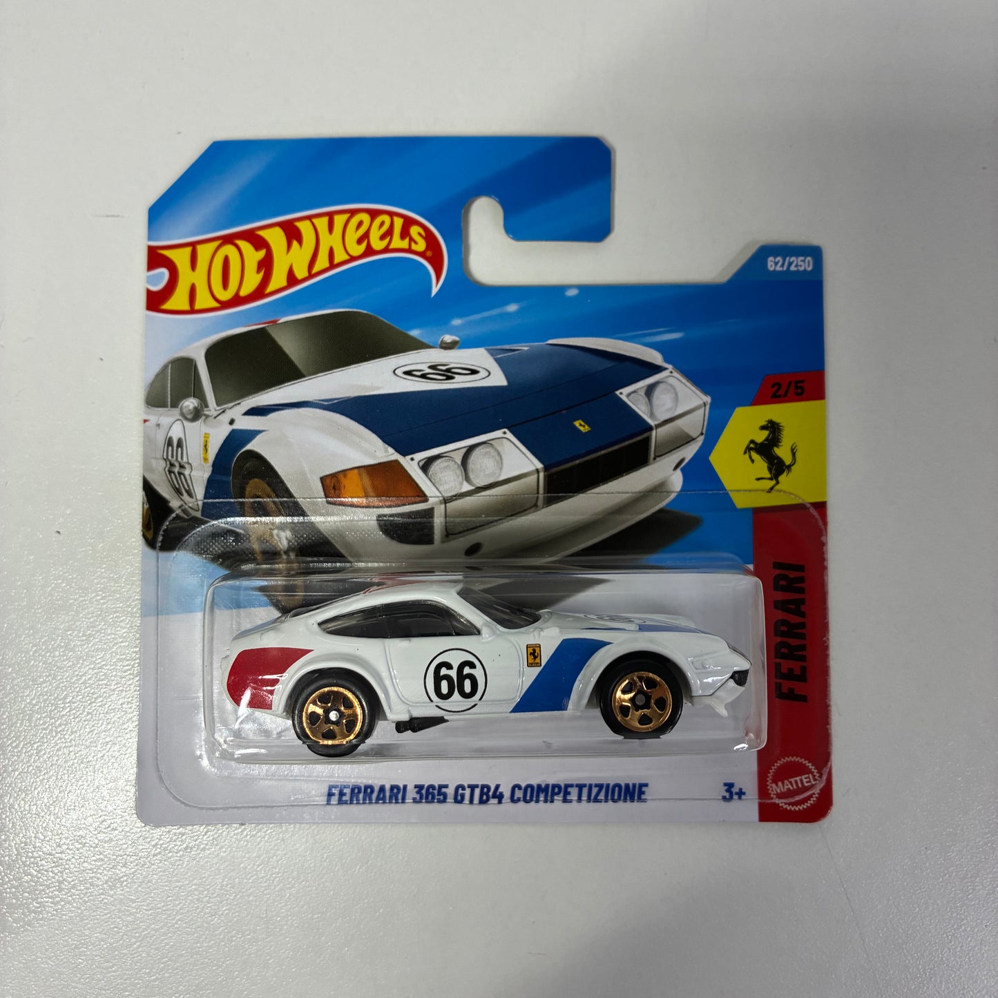Hot Wheels FERRARI 365 GTB4 COMPETIZIONE Red White Blue 66