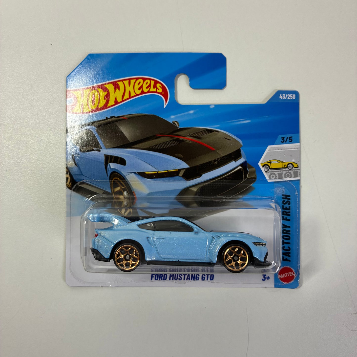 Hot Wheels FORD MUSTANG GTD Factory Fresh Light Blue