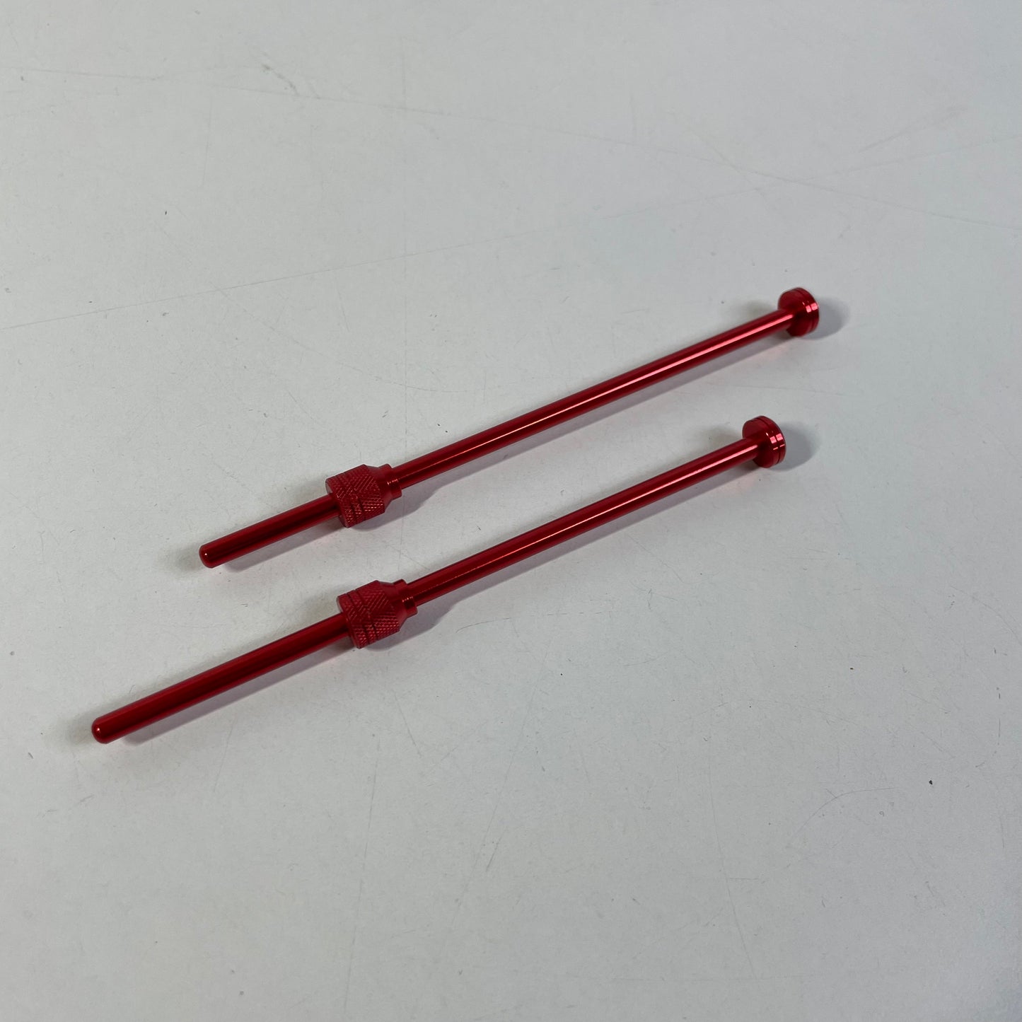 Wheel Holders Red Alloy x2 Pair