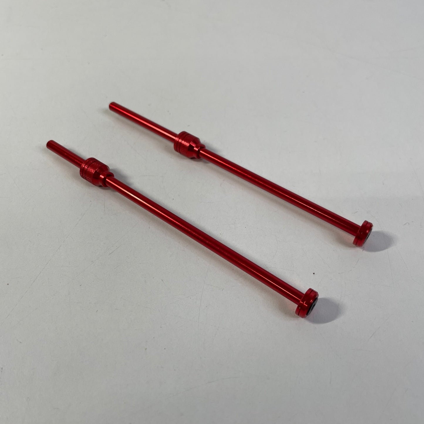 Wheel Holders Red Alloy x2 Pair