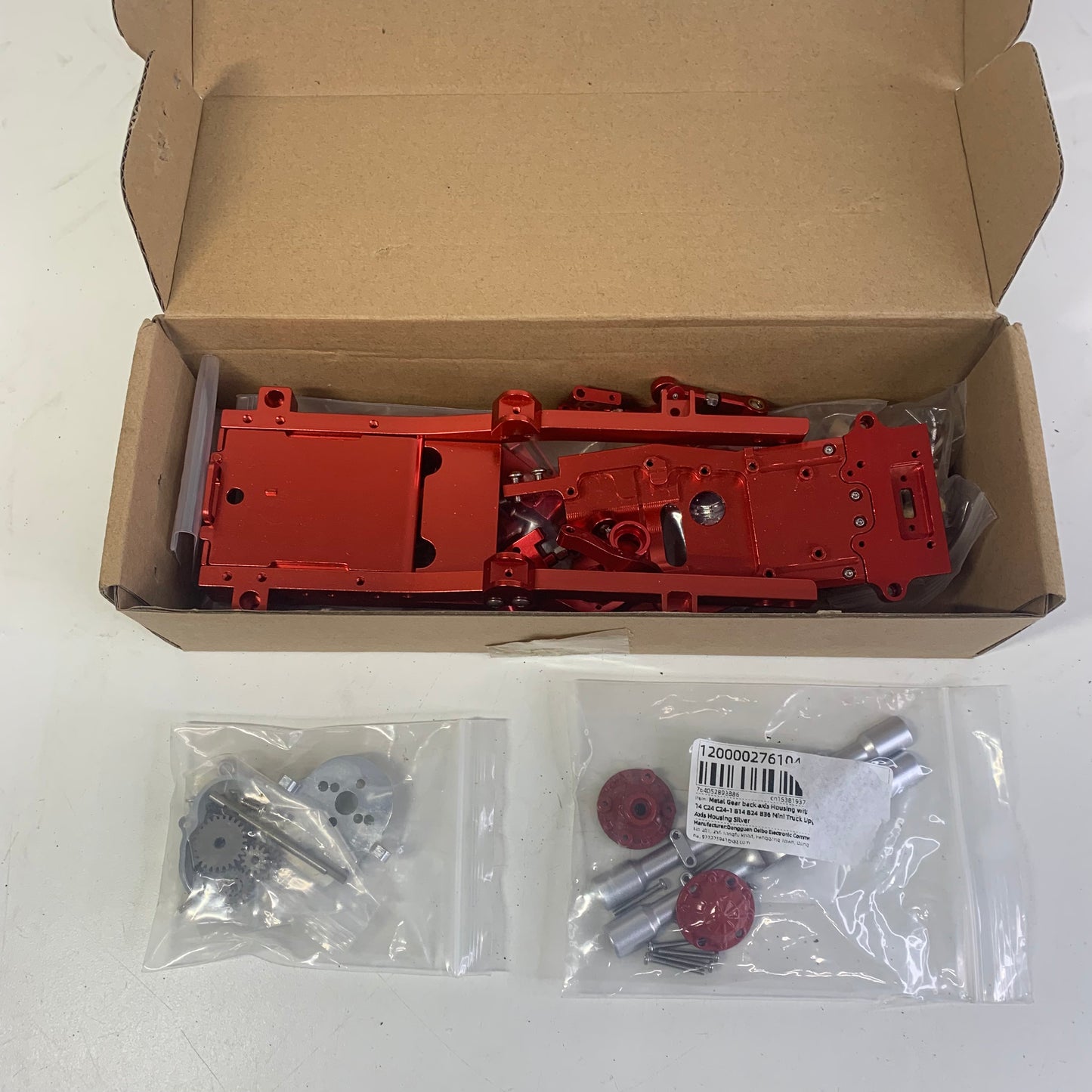 WPL D12 Kei Truck Pickup RC RWD Red Alloy Conversion Kit