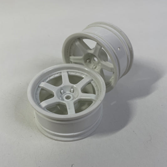 HPI White Wheels 6mm Offset X2
