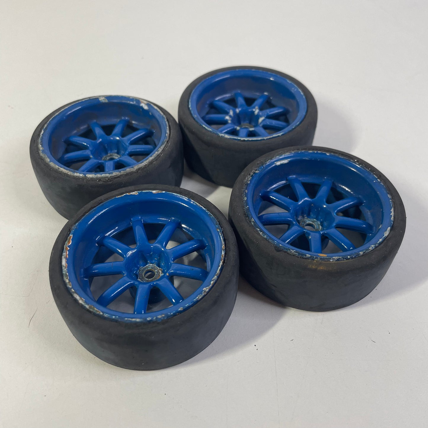 Speedway Pal ? Blue Wheels & Rubber Tyres Glued X4