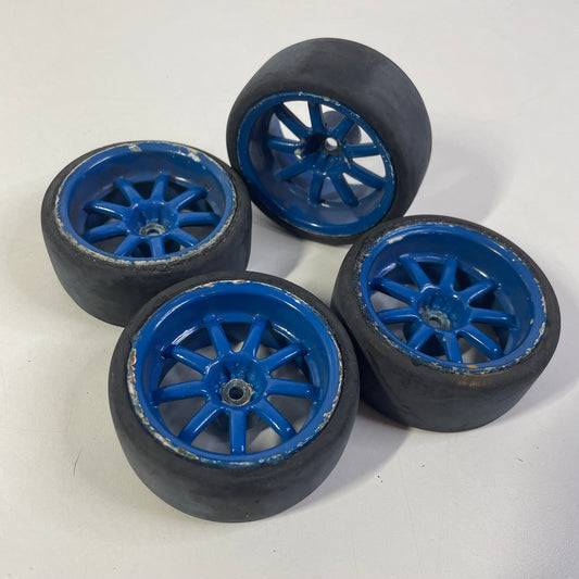 Speedway Pal ? Blue Wheels & Rubber Tyres Glued X4