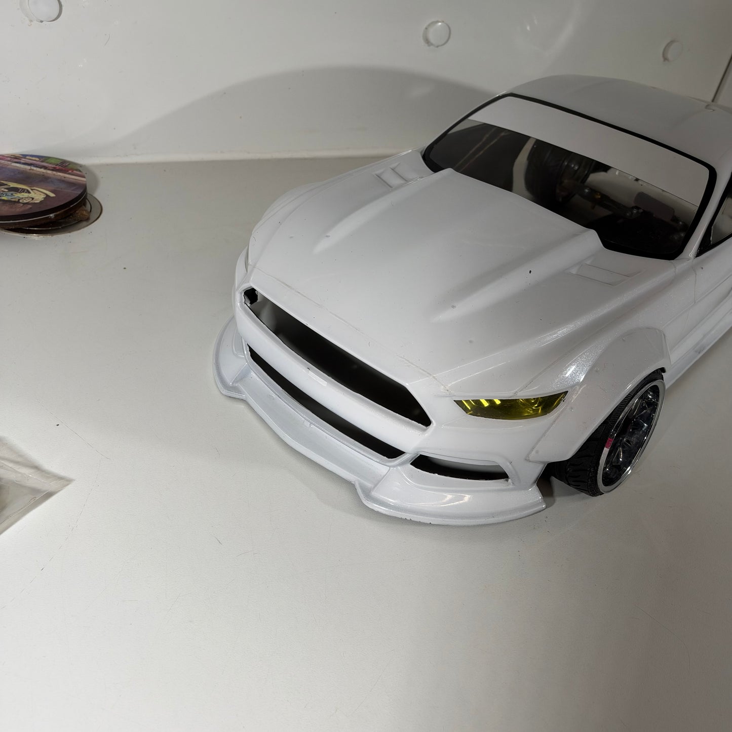 MST Ford Mustang White Pearl Bodyshell 200mm+ 257 Wheelbase