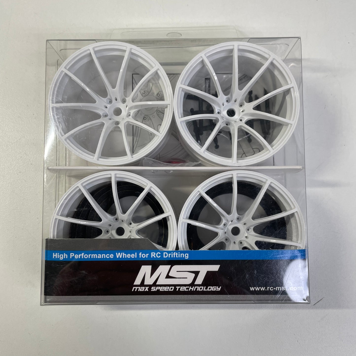 MST White Wheels 11mm Offset X4
