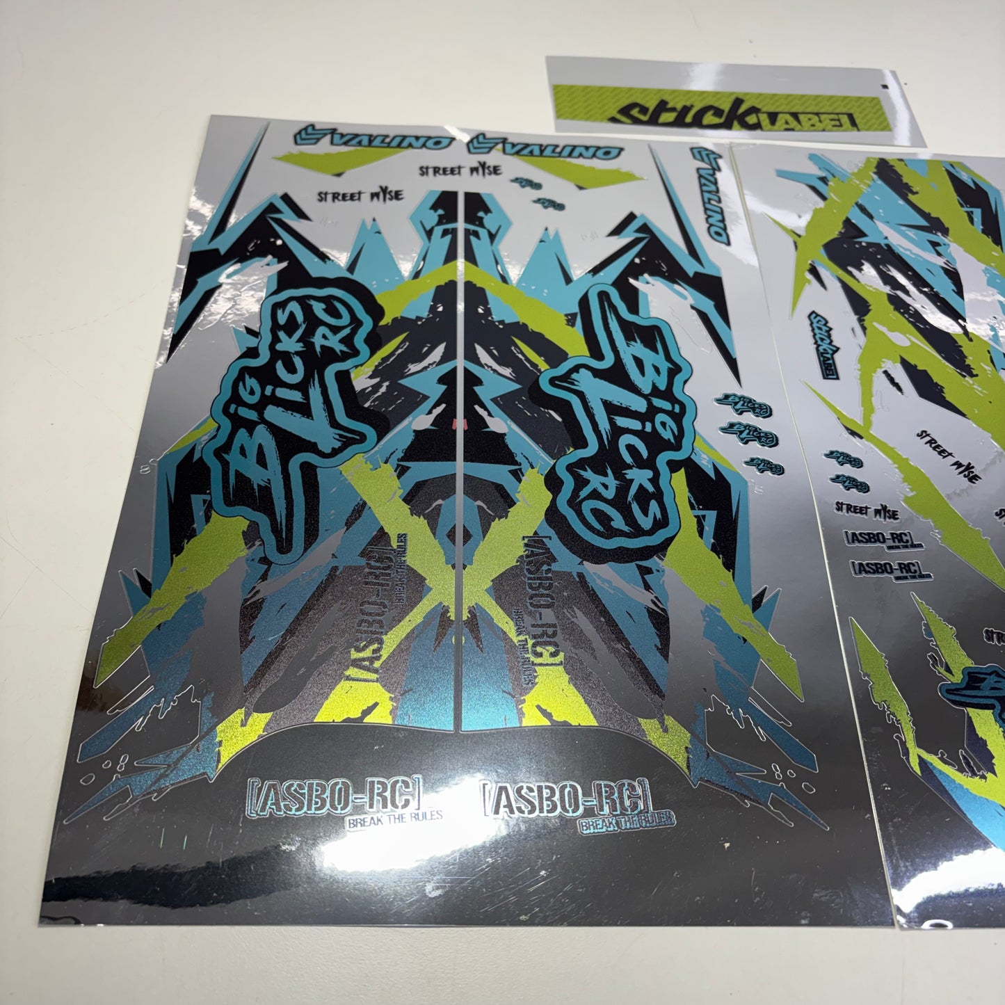 BiglicksRC Livery Stickers Big Licks RC Clear & Chrome