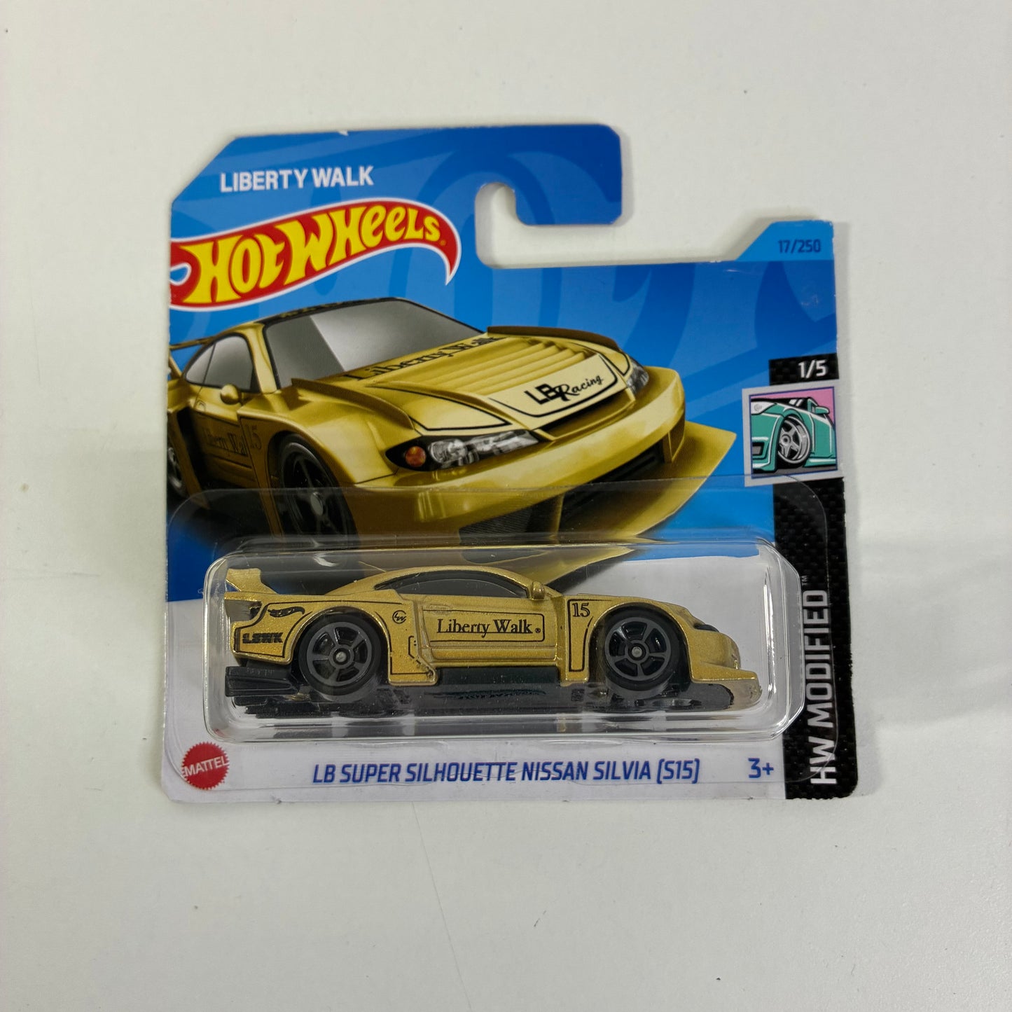 Hot Wheels LB SUPER SILHOUETTE NISSAN SILVIA (515) LIBERTY WALK (GOLD)