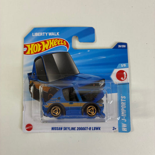Hot Wheels NISSAN SKYLINE 2000GT-R LBWK LIBERTY WALK (BLUE GOLD)