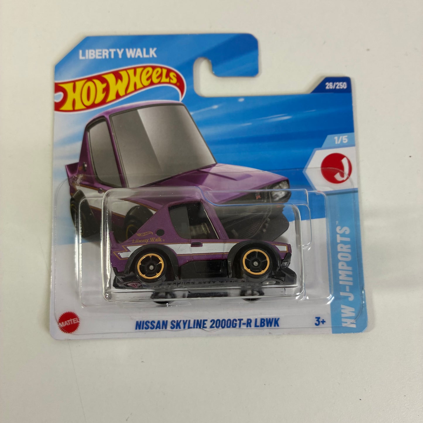 Hot Wheels NISSAN SKYLINE 2000GT-R LBWK PURPLE WHITE STRIPE