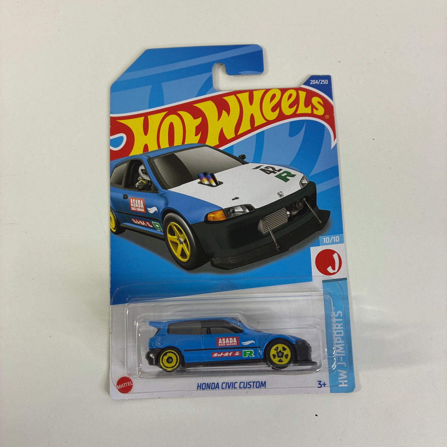 Hot Wheels HONDA CIVIC CUSTOM (BLUE,WHITE BONNET)