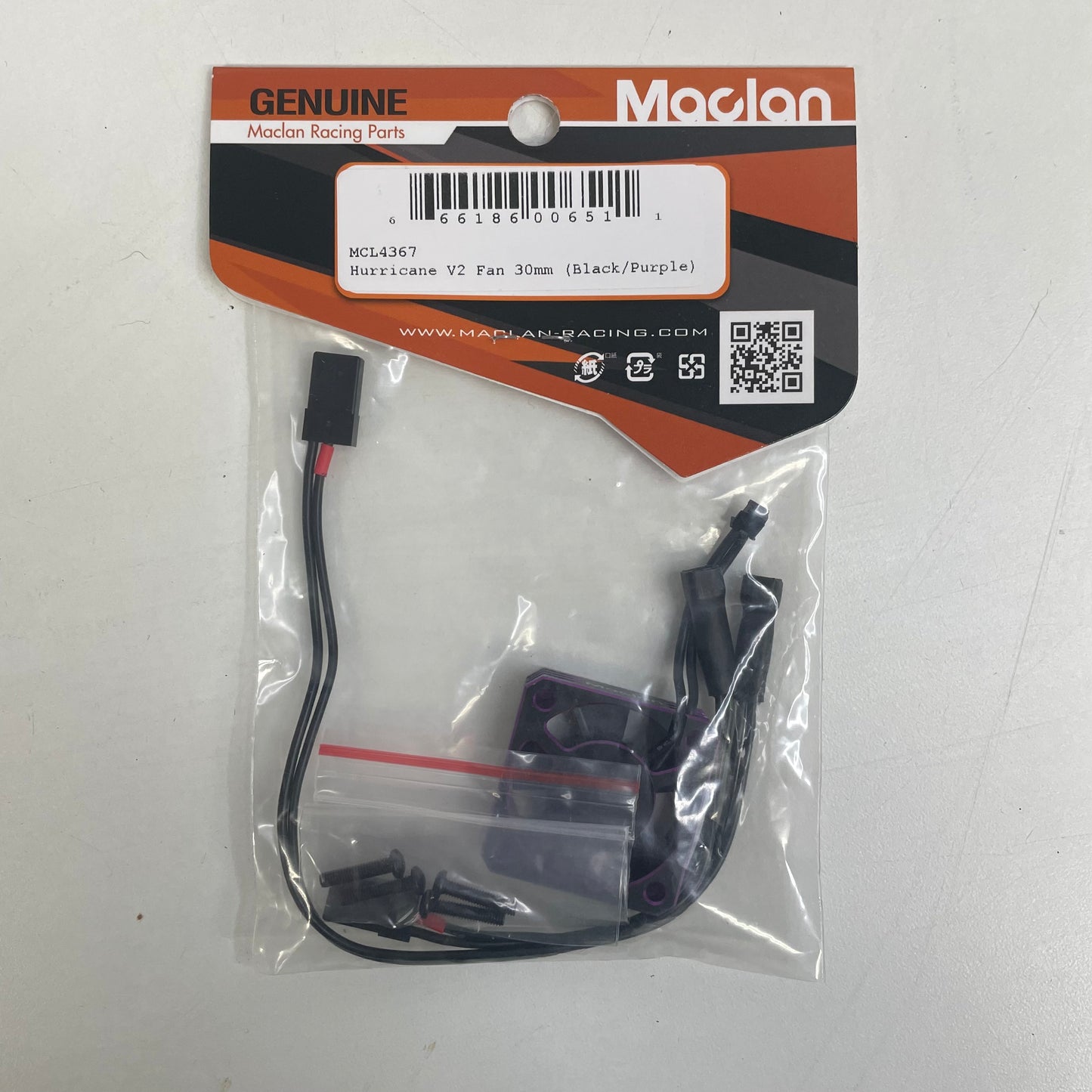 Maclan Black Red Blue Purple Silver Hurricane V2 Fan 30x30mm