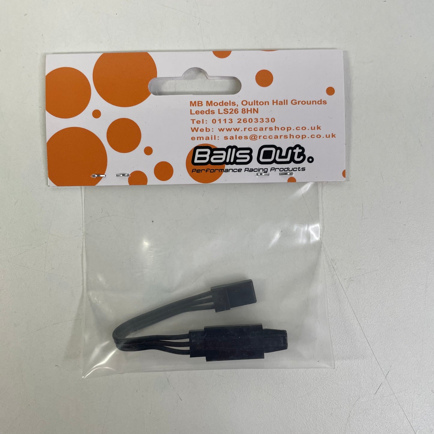 Balls Out [BO5051] 100mm Servo Extension Lead with Safety Lock - Black