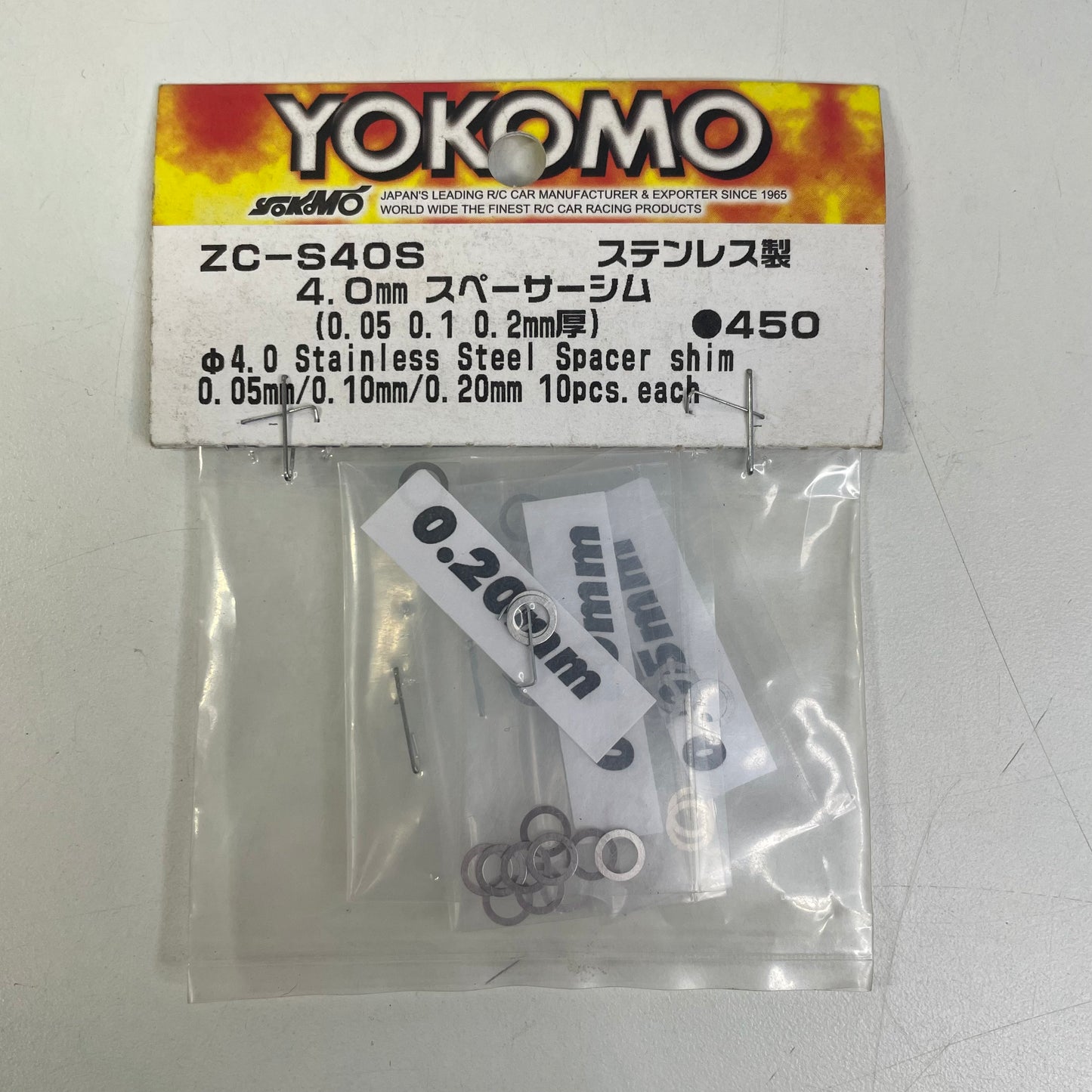 Yokomo ZC-S40S 4.0mm Stainless Steel Spacer Shim 10pcs. each