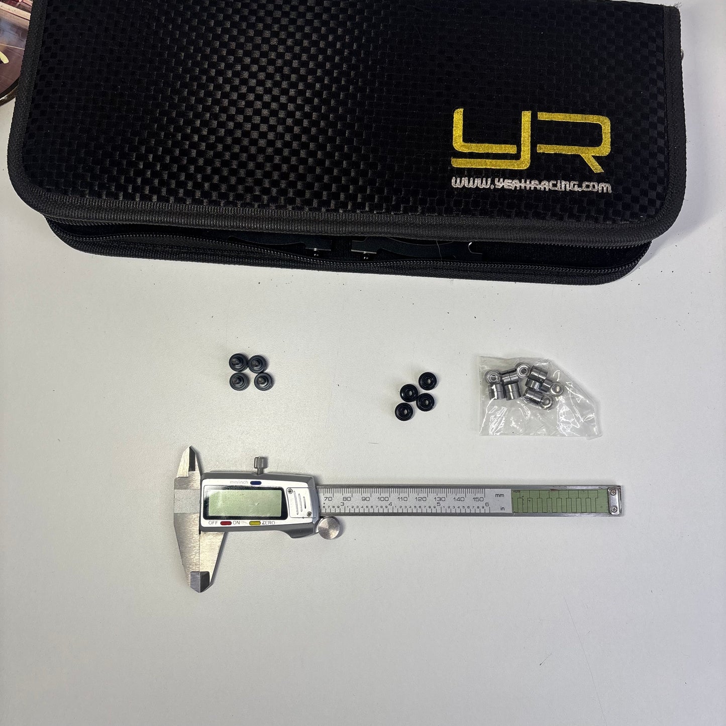 Yeah Racing Black Alloy Set Up Station & Calipers
