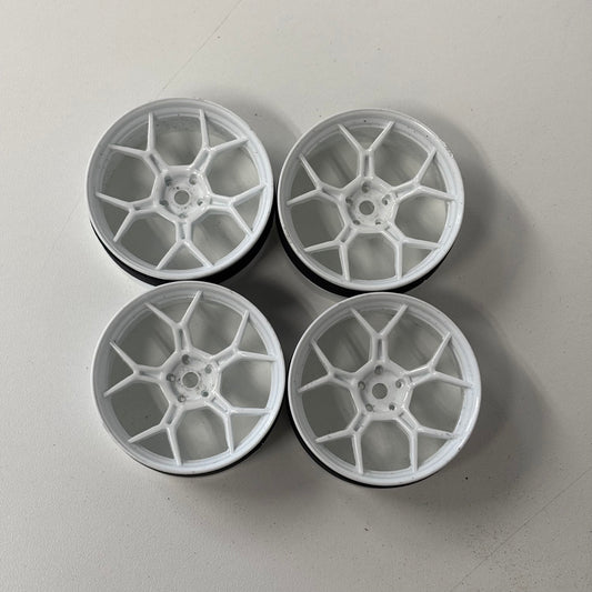 DS Racing Feathery White Wheels Offset 6