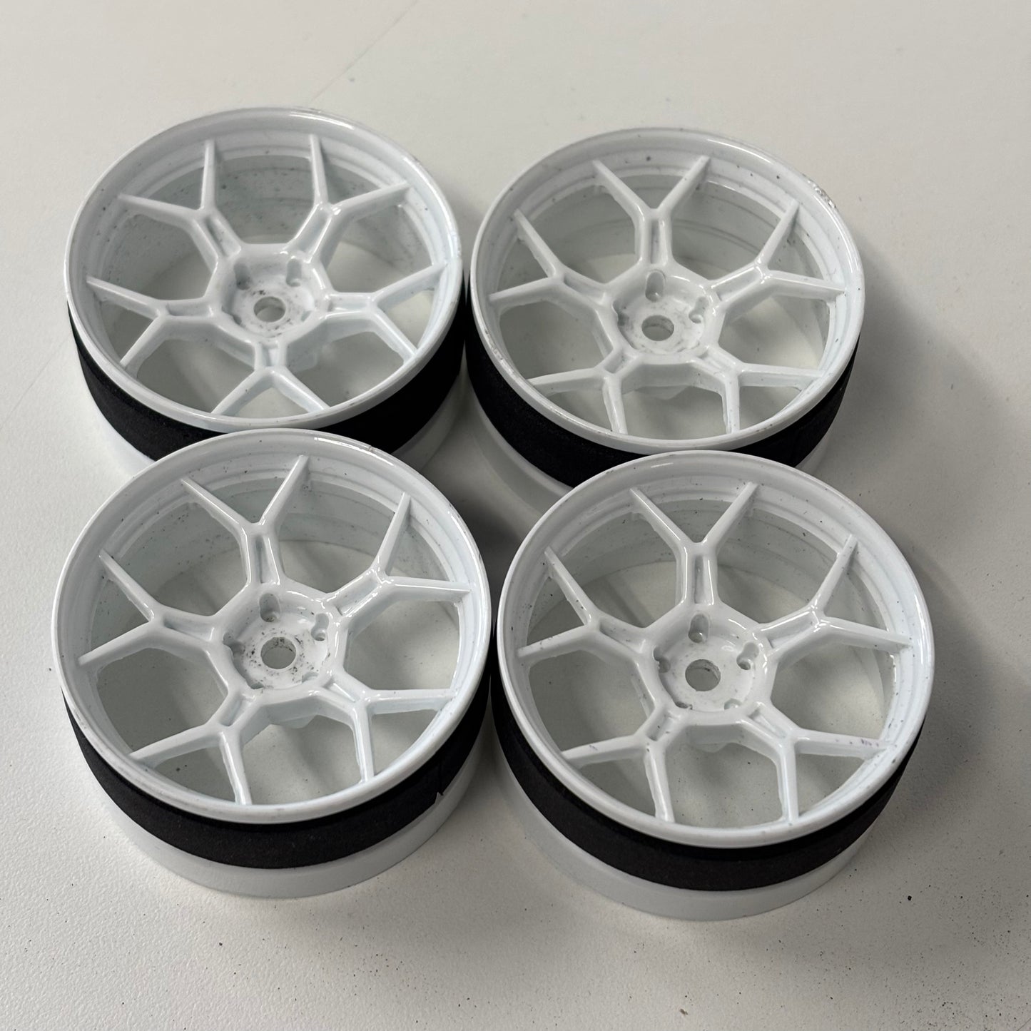 DS Racing Feathery White Wheels Offset 6