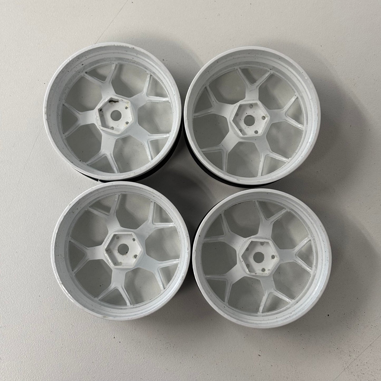 DS Racing Feathery White Wheels Offset 6
