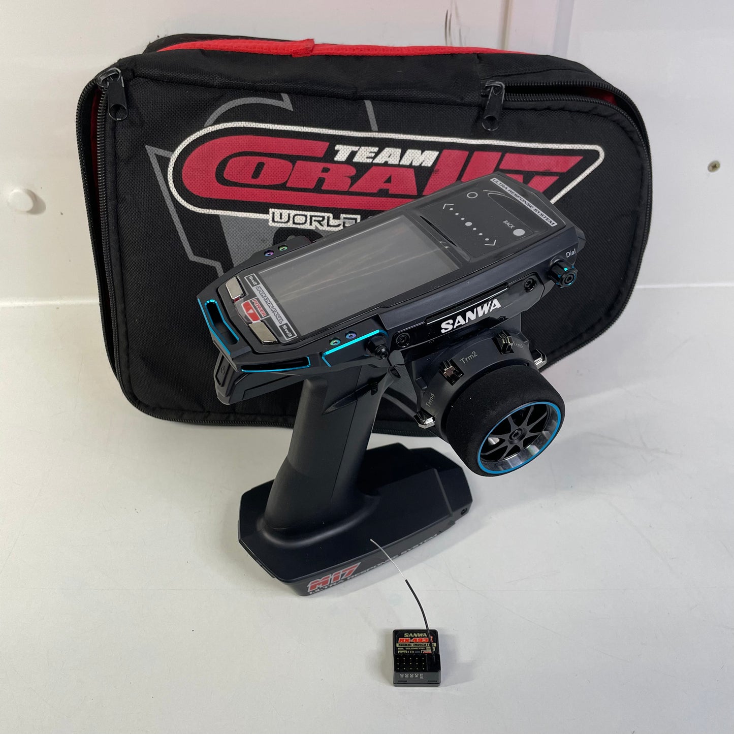 Sanwa M17 Controller & Sanwa RX-493 Receiver & Team Corally Bag