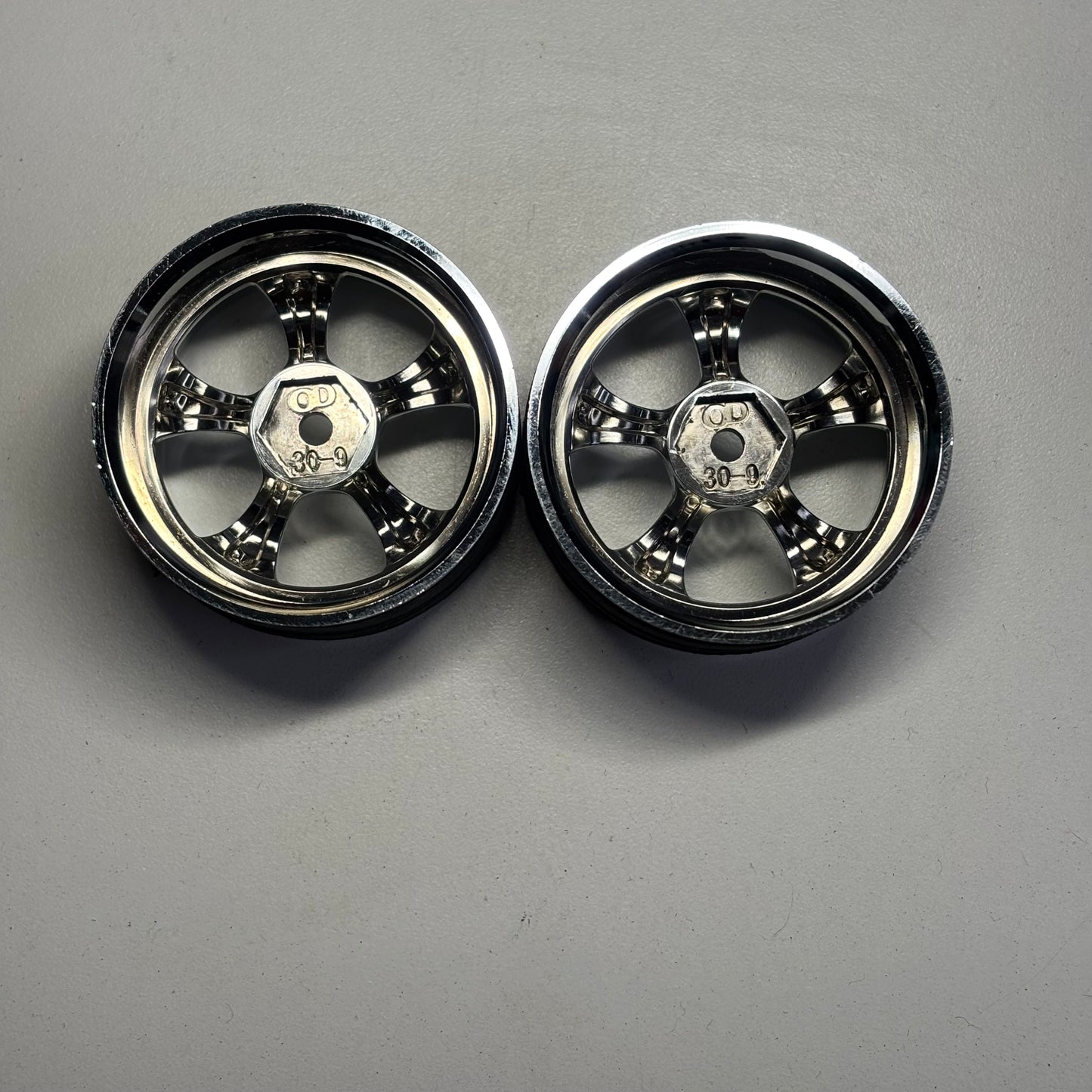 Overdose VS-KF VSKF Chrome 30-9 Offset Wheels Pair
