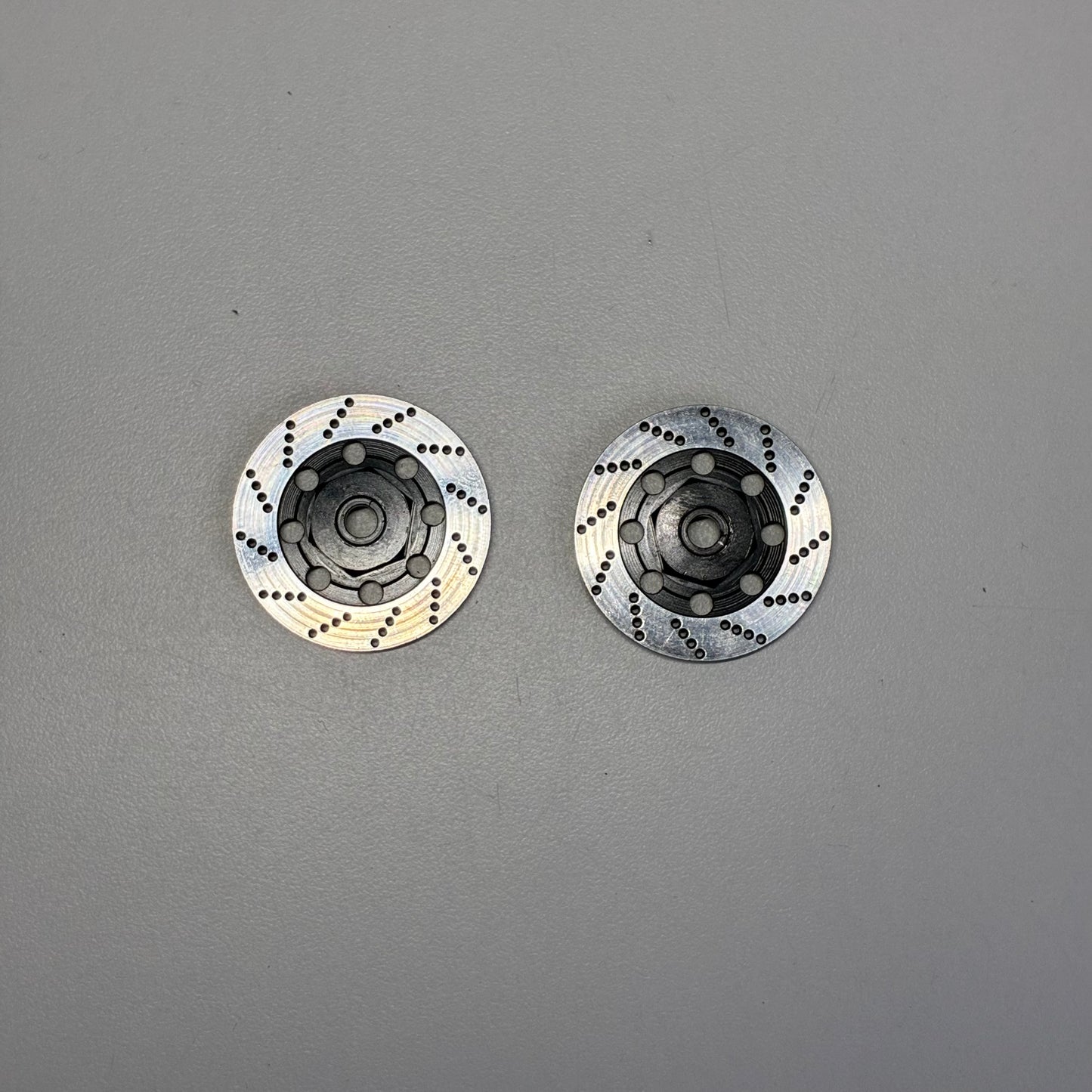 Black Alloy Disc Hexs 12mm Pair