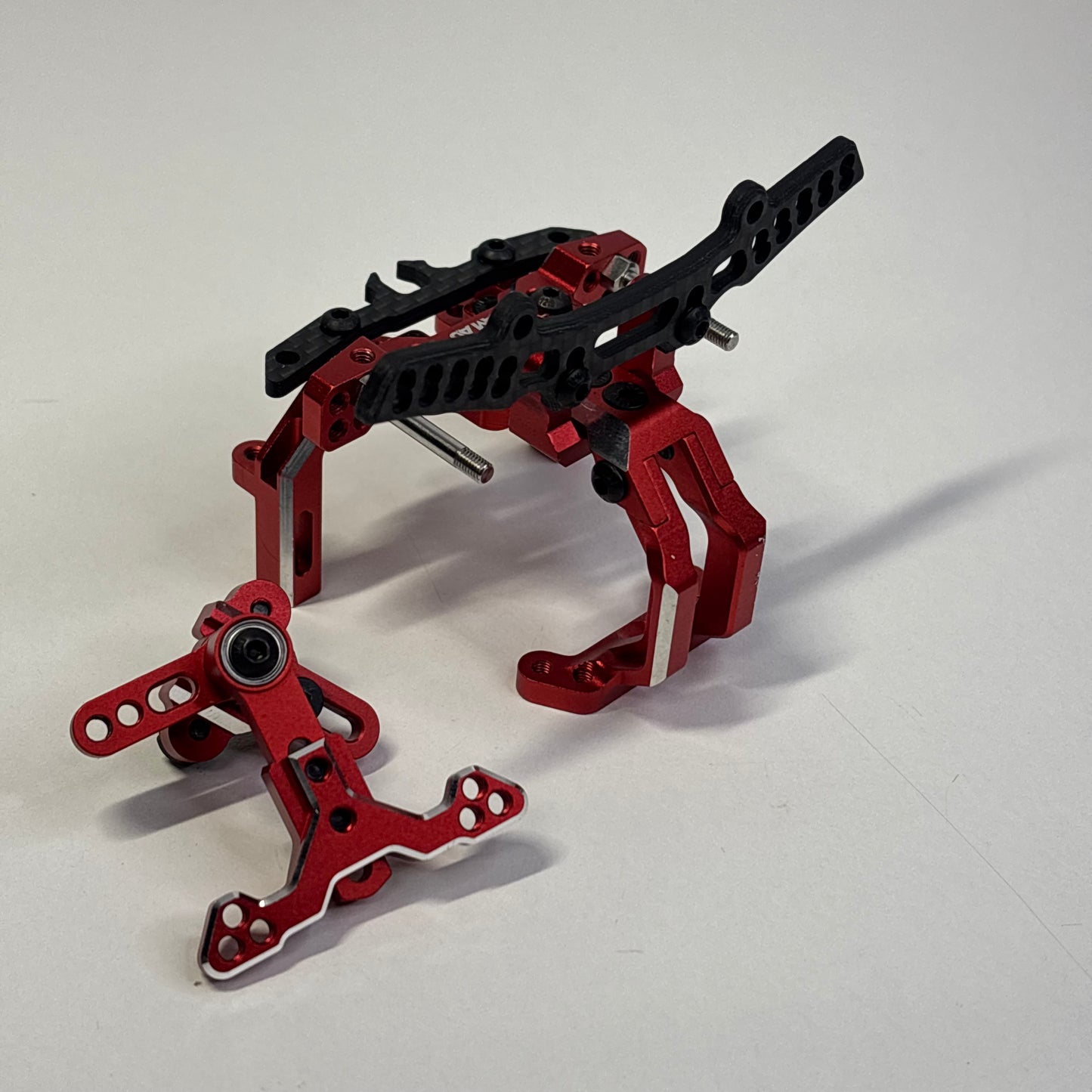 Team AD-XF Front Bulkhead Conversion Kit Red Alloy AD-9019R