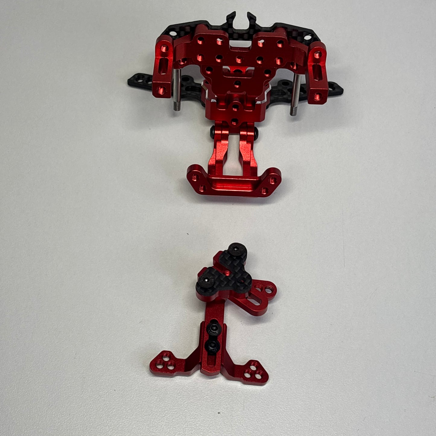 Team AD-XF Front Bulkhead Conversion Kit Red Alloy AD-9019R