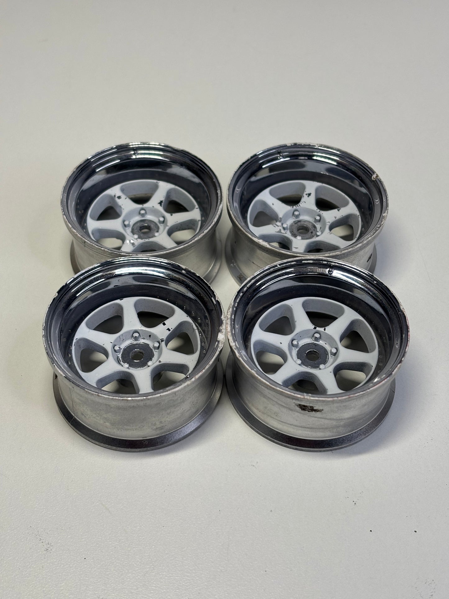 Lab White Dished Wheels Offset 8