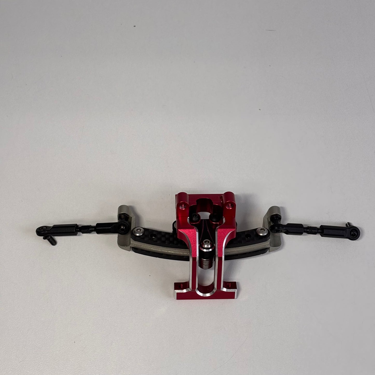 Yokomo Slide Rack Round Curved Red Alloy & Bulkhead