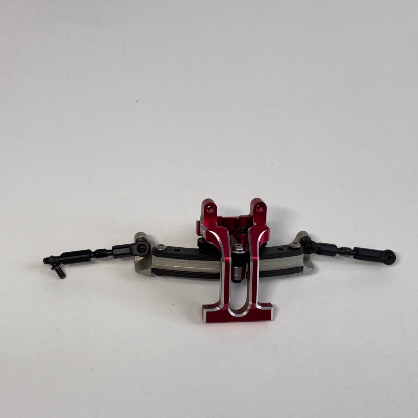 Yokomo Slide Rack Round Curved Red Alloy & Bulkhead