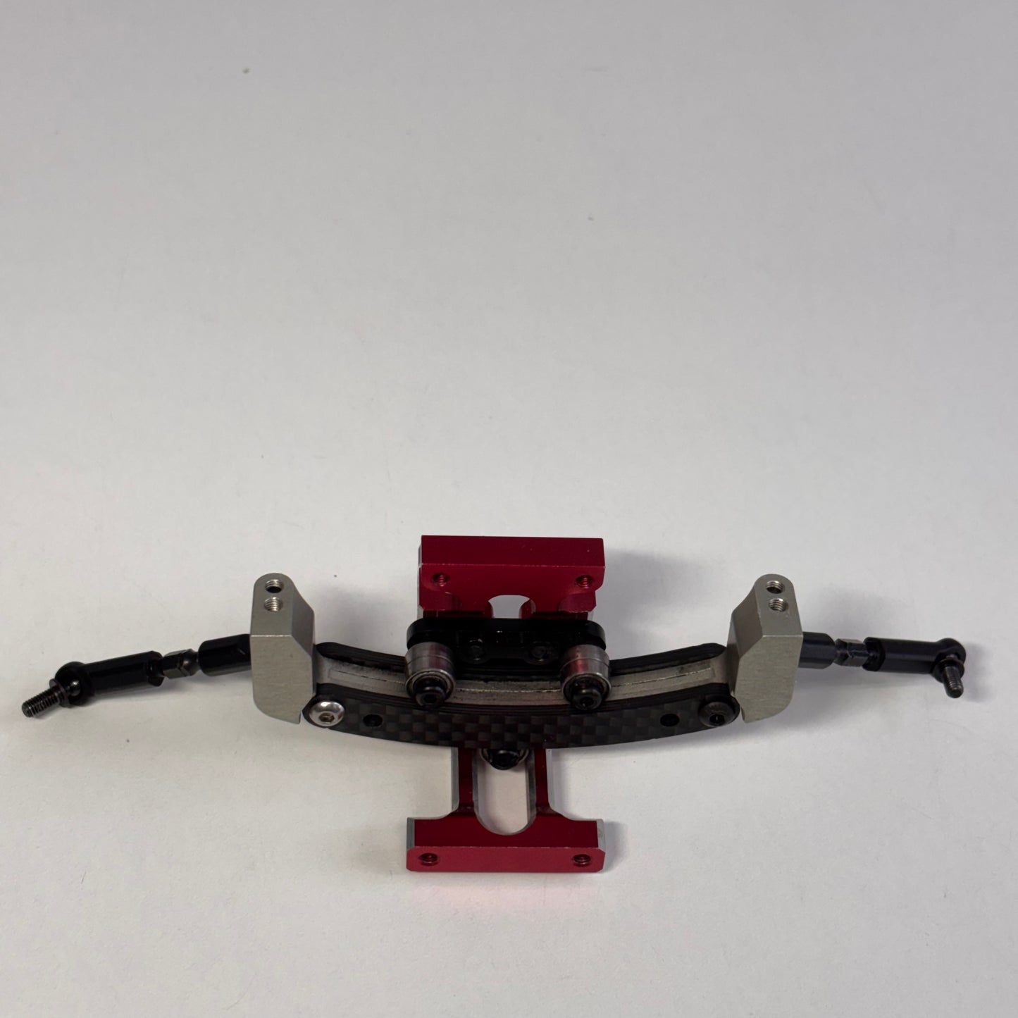 Yokomo Slide Rack Round Curved Red Alloy & Bulkhead