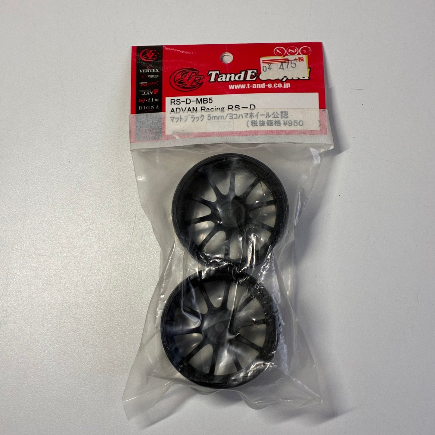 T&E Advan Black Wheels x4 RS-D 5mm Offset