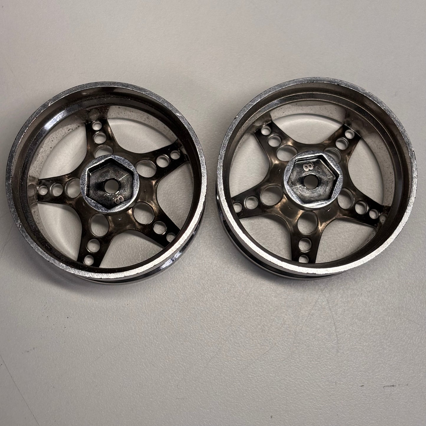 SRC Chrome Silver Wheels Pair Offset 6