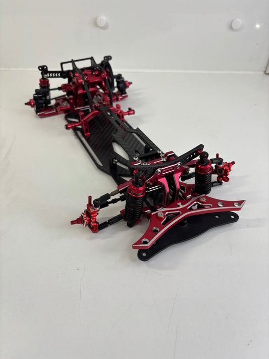 Reve D MC-1 MC1 Red Alloy Drift RWD Chassis Complete Upgraded